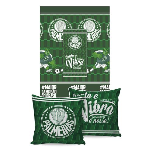 Manta Almofada Palmeiras 150X200Cm Verde