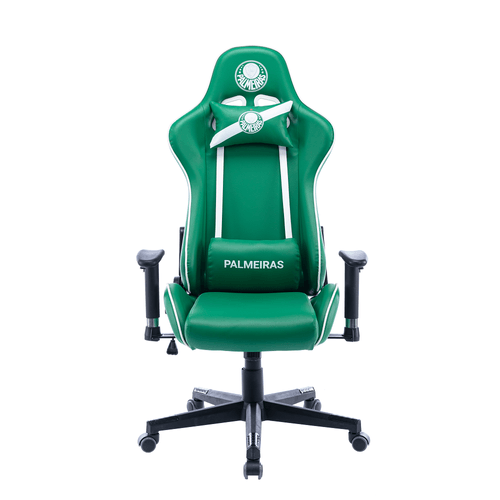Cadeira Invicto Gamer Verde e Branca Palmeiras