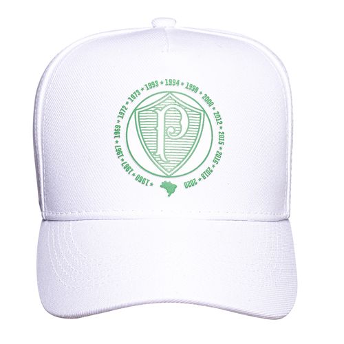 Boné Snapback Branco Logo Retrô - Palmeiras