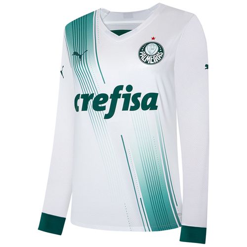 Camisa Palmeiras Torcedor Puma II 23/24 Manga Longa Feminina
