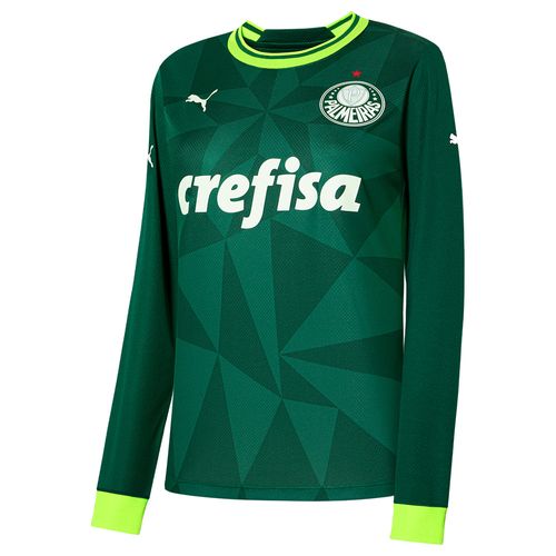 Camisa Palmeiras Torcedor Puma I 23/24 Manga Longa Feminina